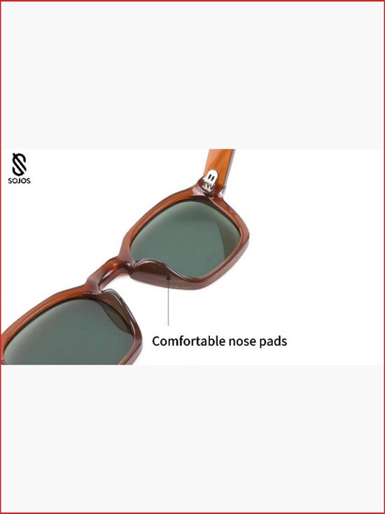 Vintage Retro Square Polarized Sunglasses for Women Men main image 6